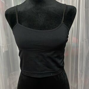 cropped black tank